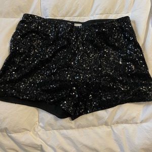 Small Black Sequin Shorts